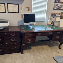Ethan Allen Desk and credenza Set.  