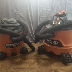 2 RIGID Shop Vacs
