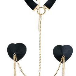 Chain Linked Nipple Cover With Choker
