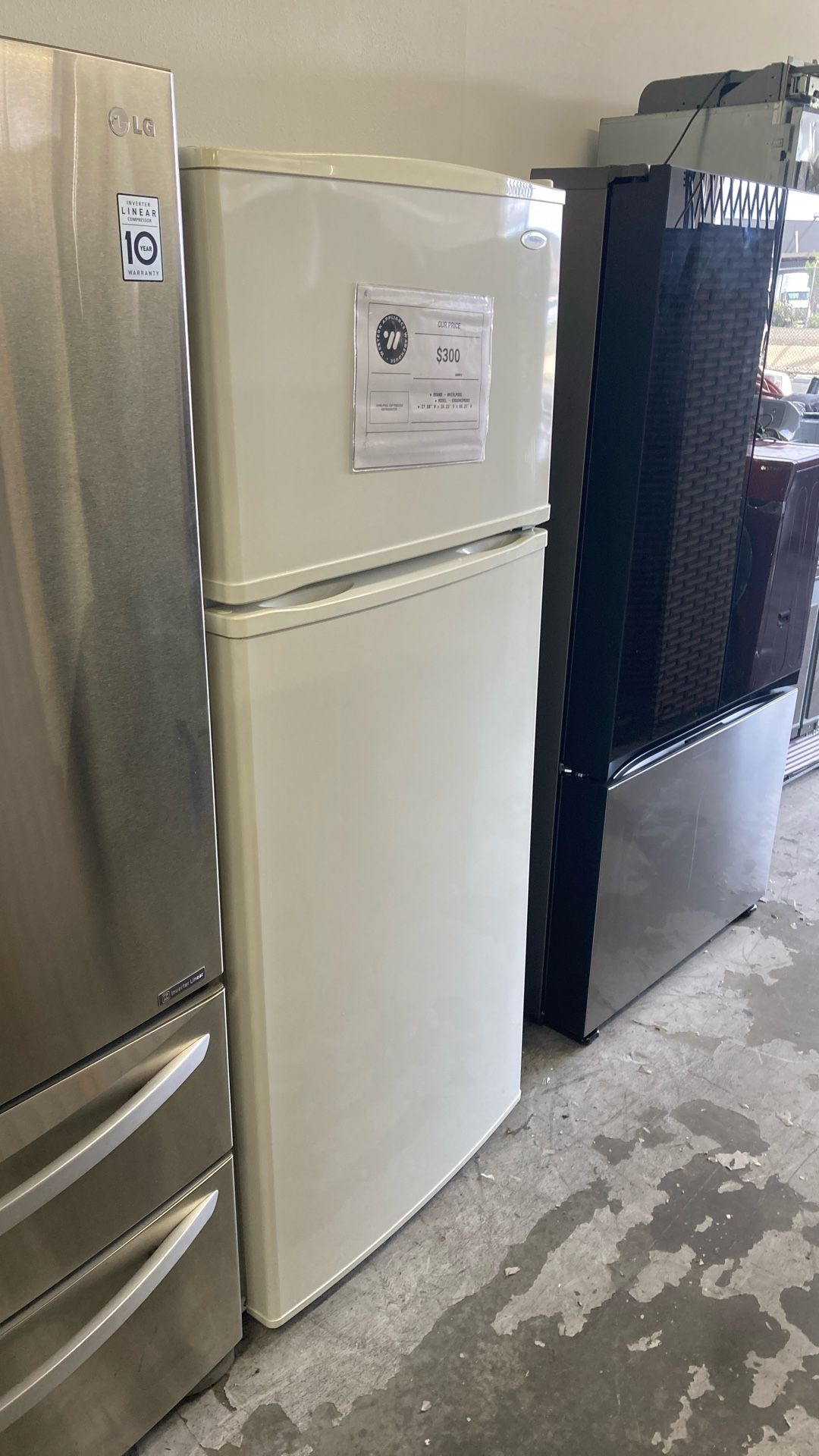 Whirlpool Too Freezer Fridge 28in