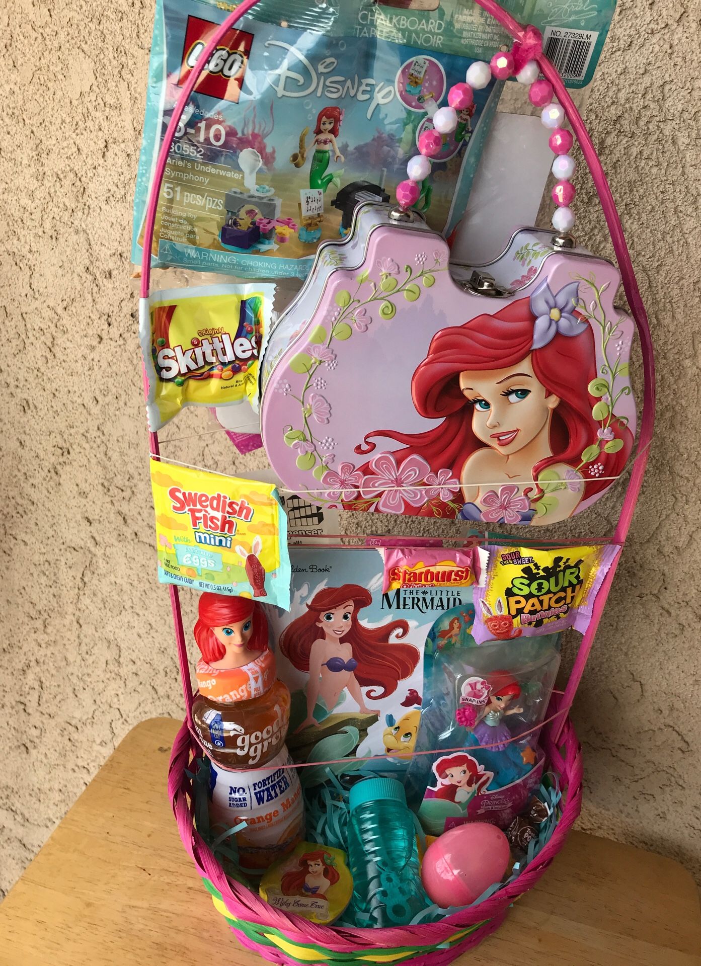EASTER BASKET DISNEY PRINCESS ARIEL LITTLE MERMAID INCLUDES METAL PURSE ARIEL