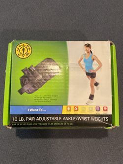 Golds Gym - Adjustable Ankle Weights,10 Lb Pair Ankle/Wrist Weights