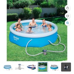  Bestway 10'x 30" Fast Set Inflatable Above Ground Swimming