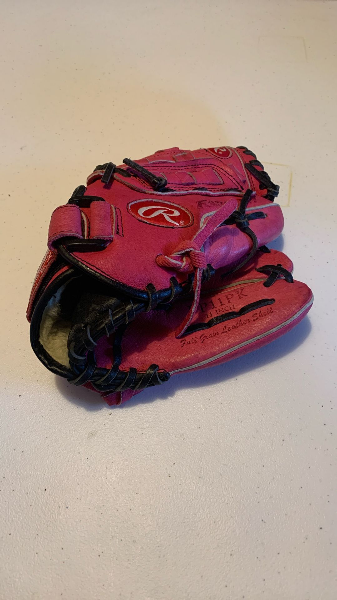 Rawlings Leather Pink Baseball Glove Youth