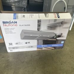 Box Range Hood Broan Stainless Steel W 36”