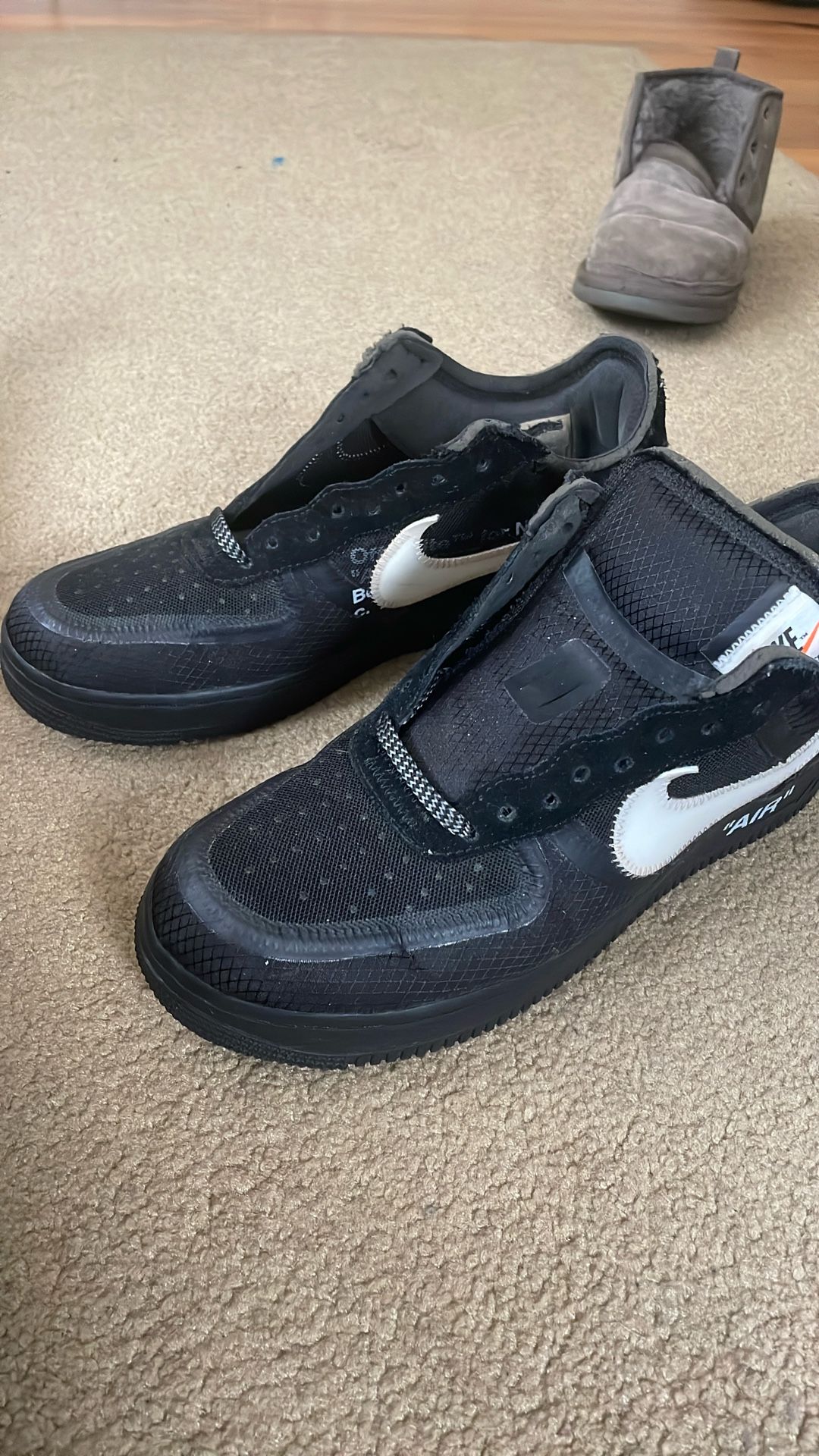 off white af1 black
