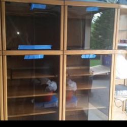 Oak Sectional Entertainment Center