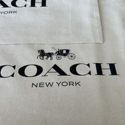 Coach Drawstring Dust Bag Gift Bag Storage Cover Bag 23.5” X 17.5” Large New