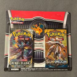 Charizard Pin & 2 Booster Packs