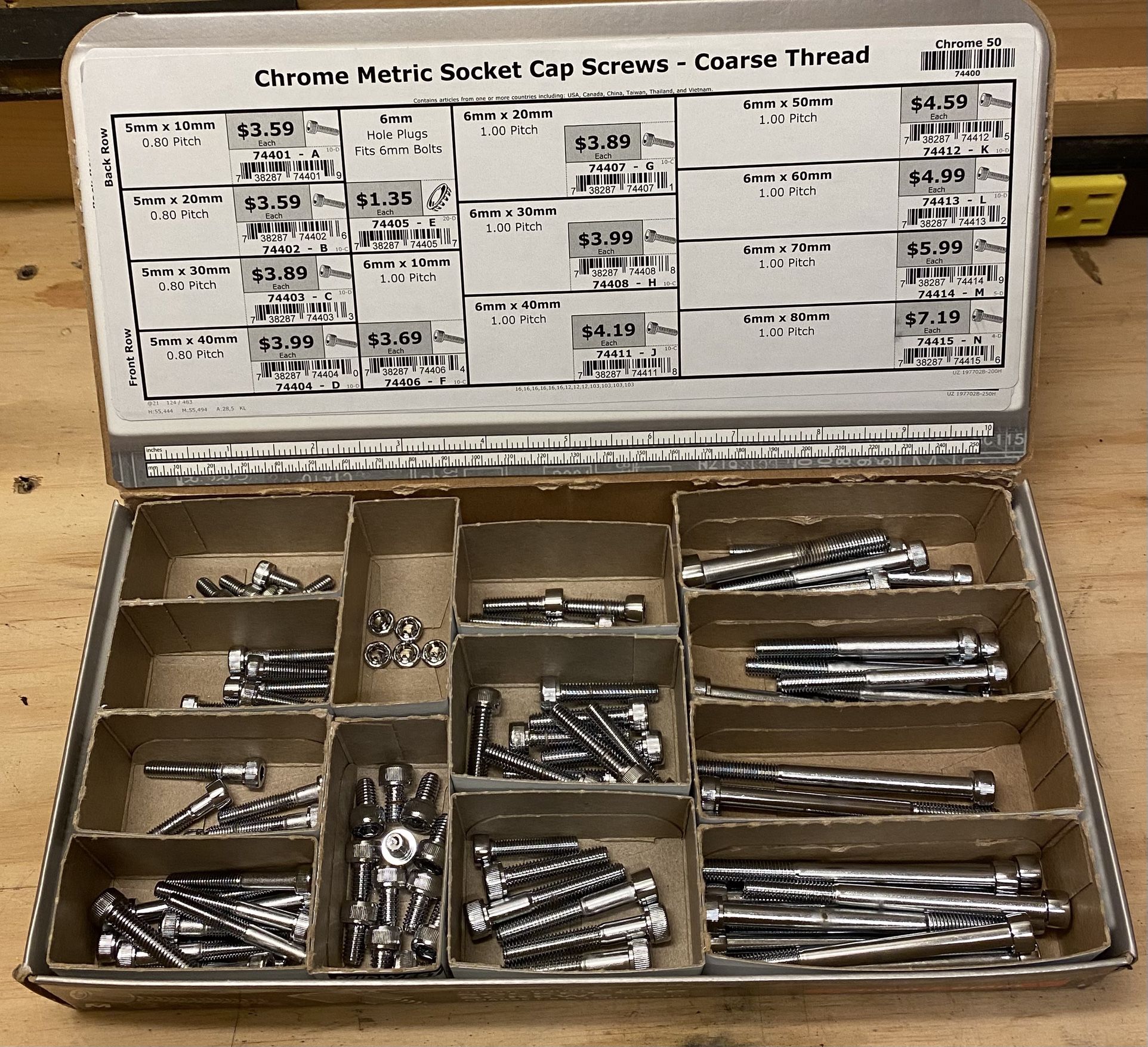 Chrome Metric Socket Cap Screws - Coarse Thread