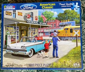 1000 White Mountain Puzzle Larger Pieces Complete