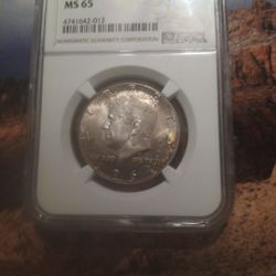 1964 50 cents MS 64 Great PATINA 