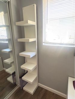 White Wall-Mounted Floating Shelf Unit