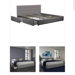 King Size Bed frame And Mattress 