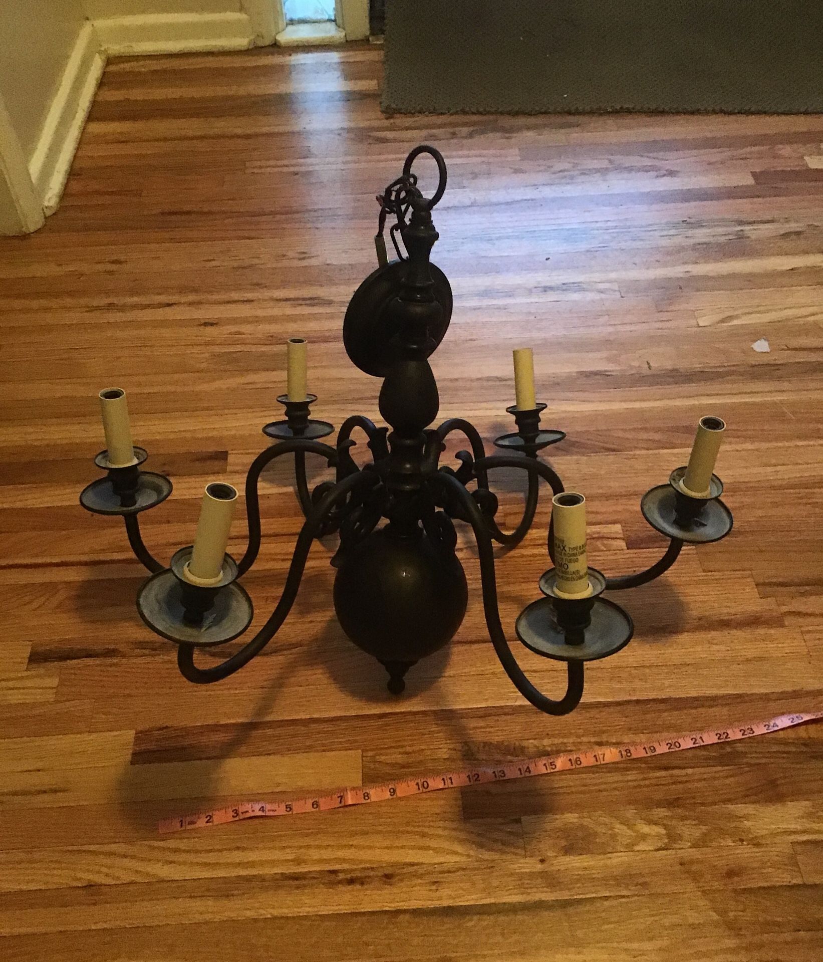 Oil Rubbed Bronze 6 Arm Chandelier