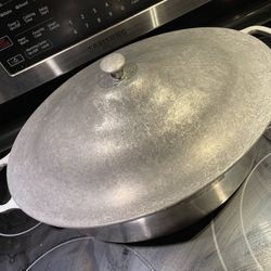 Antique 5 Qts 2Pcs Roasting Aluminum Pot 