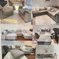GRAY FABRIC MODULAR SECTIONAL ONLY $899