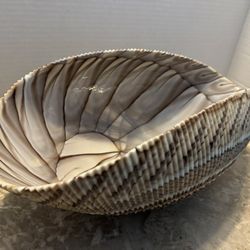 Yalos Murano Glass Sea Shell Bowl Centerpiece by Fornace Ferro Italy Large 17 " reminisces of a shell from ocean? This bowl with its intricate twist o