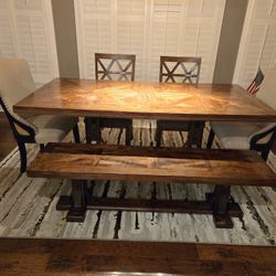Wooden dinning table