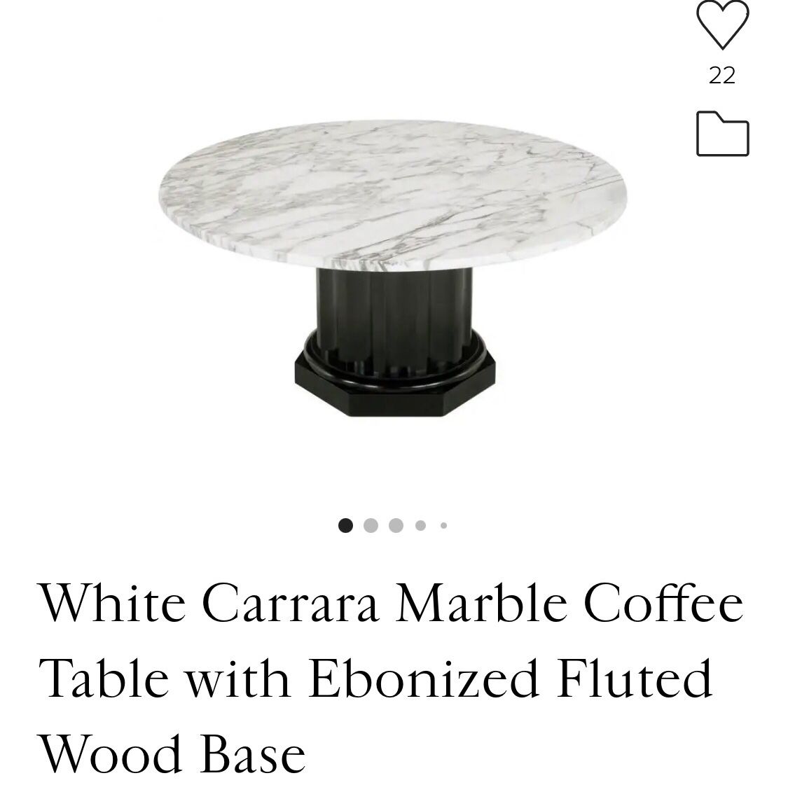 White Carra Marble Coffee Table