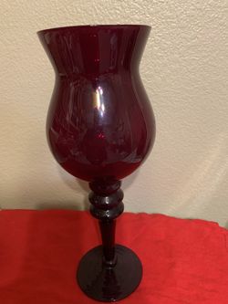 Beautiful, deep RED CANDLE URN