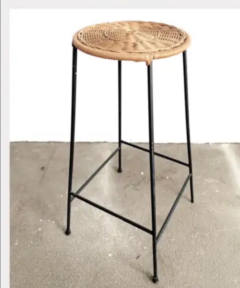 Free Iron Stool With Woven Top 6 Stool 