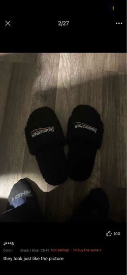 Balenciaga Furry Slide Sandals