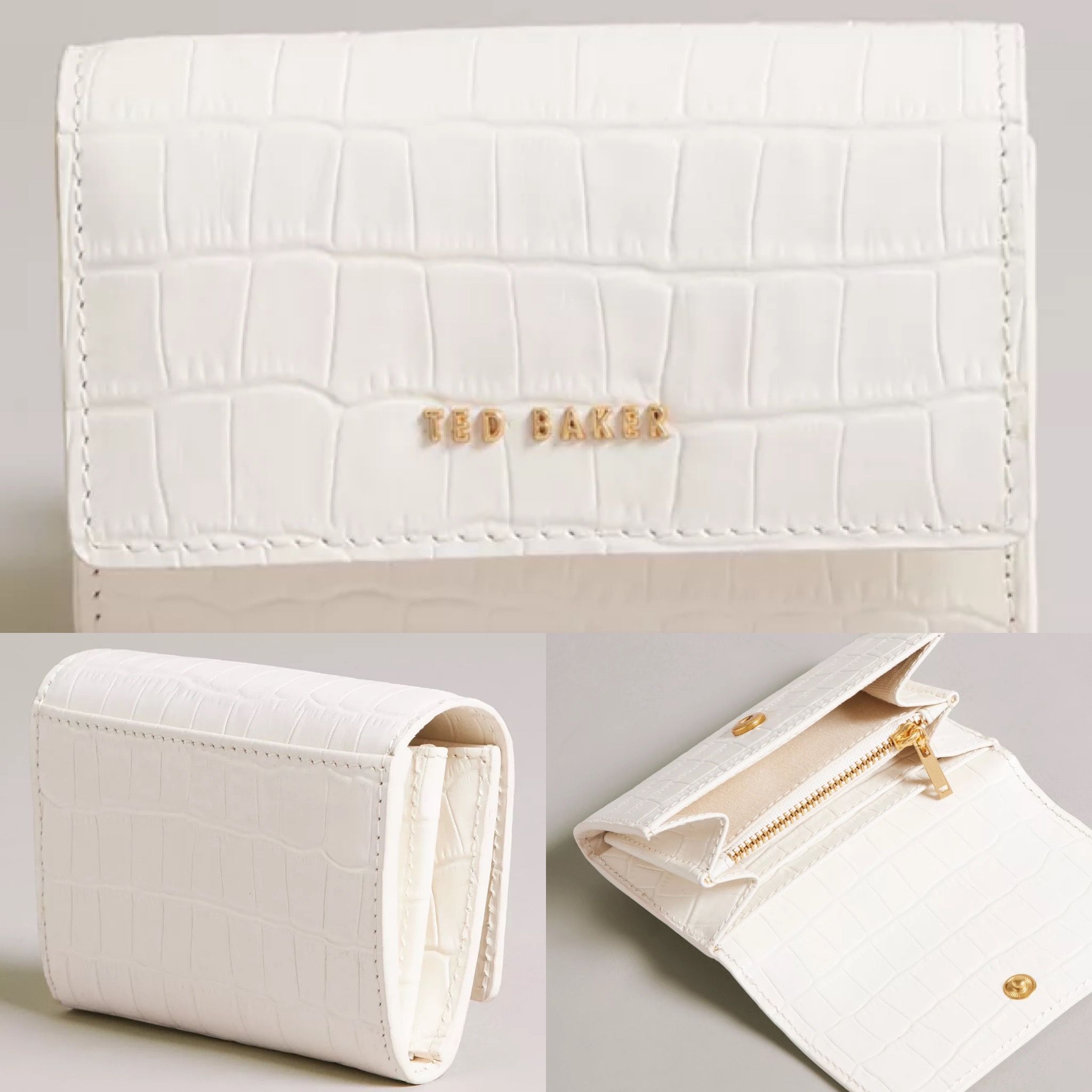 Ted Baker White Croc Wallet 