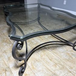 Iron Glass Coffee Table