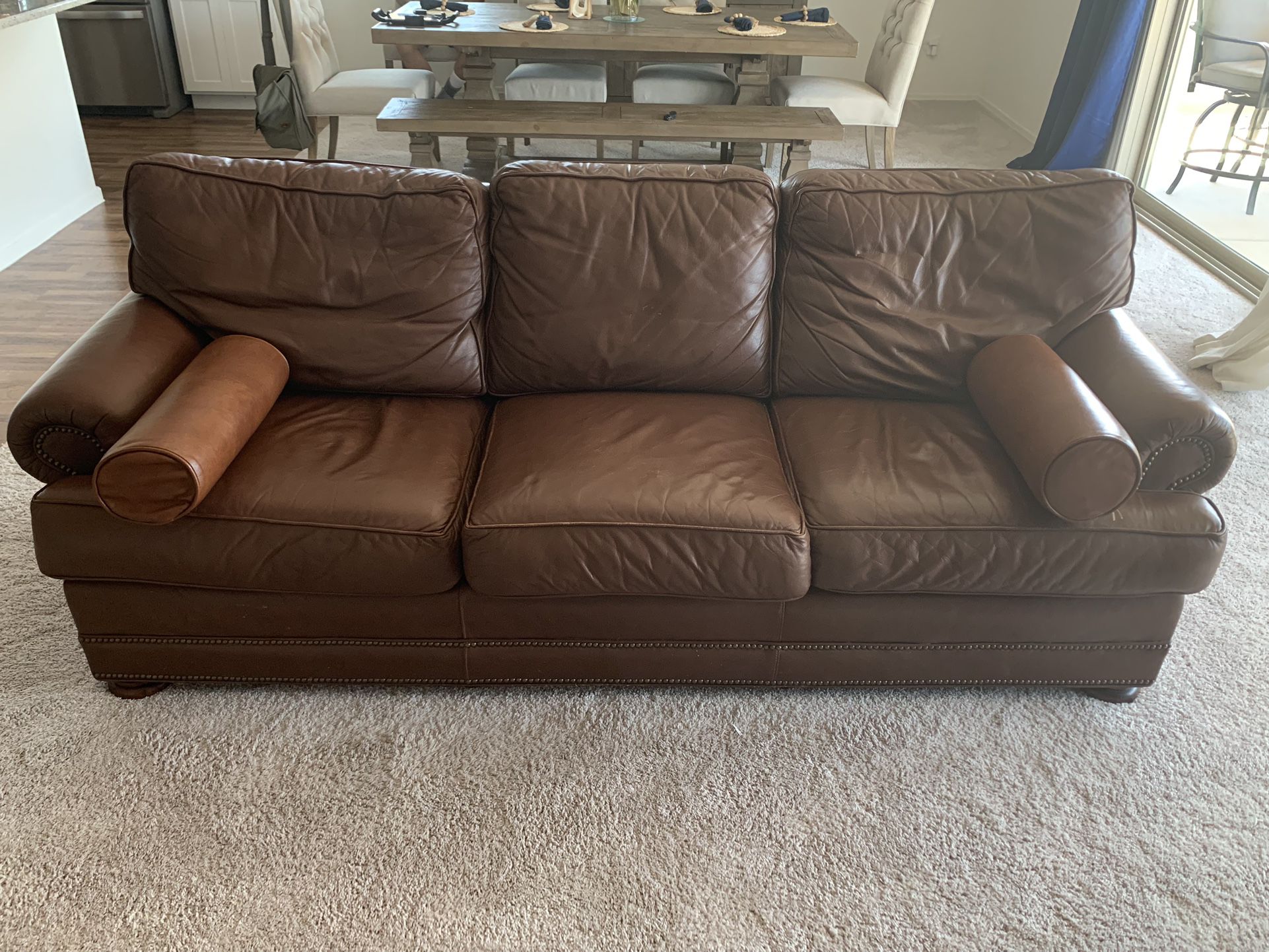 Genuine Italian Leather Couch
