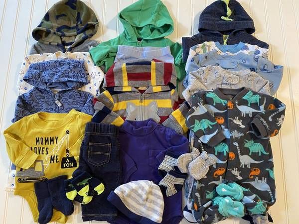 Baby Boys 0-3M and 3M Winter Clothes Lot - 0-3 Months Boys Clothes