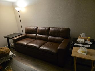 Brown Leather Sofa