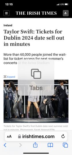 I Have 4 Tickets For The Era Tour Taylor Swift Dublin Ireland 2024