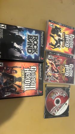 PS3 , ps2 and Xbox 360 Guitars hero games