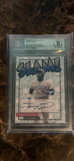 SAMMY SOSA SLAM BASEBALL CARD AUTO