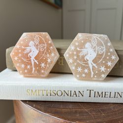 Fairy Peach Selenite Disc ( D2 1/2” ) firm on price 