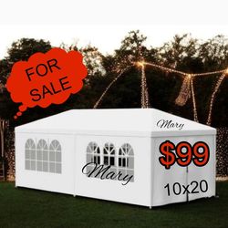 10x20ft Canopy, Outdoor Garage Shelter with Removable Sidewalls,