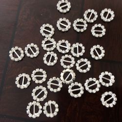 Crystal Ribbon Buttons
