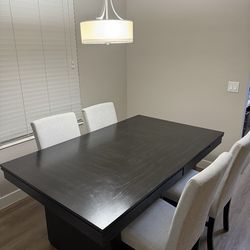Black Dining Room Table and Chairs