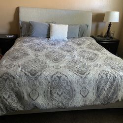 California King Mattress, Tempur-Pedic Mattress Topper and Bed Frame