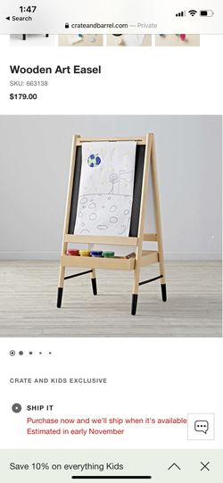 Crate and Kids Wooden art easel
