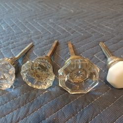 Vintage 2.5" Door Handles/ Knobs. 4 Pcs As Pictured