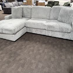 Light Gray Deep Comfy Sectional 