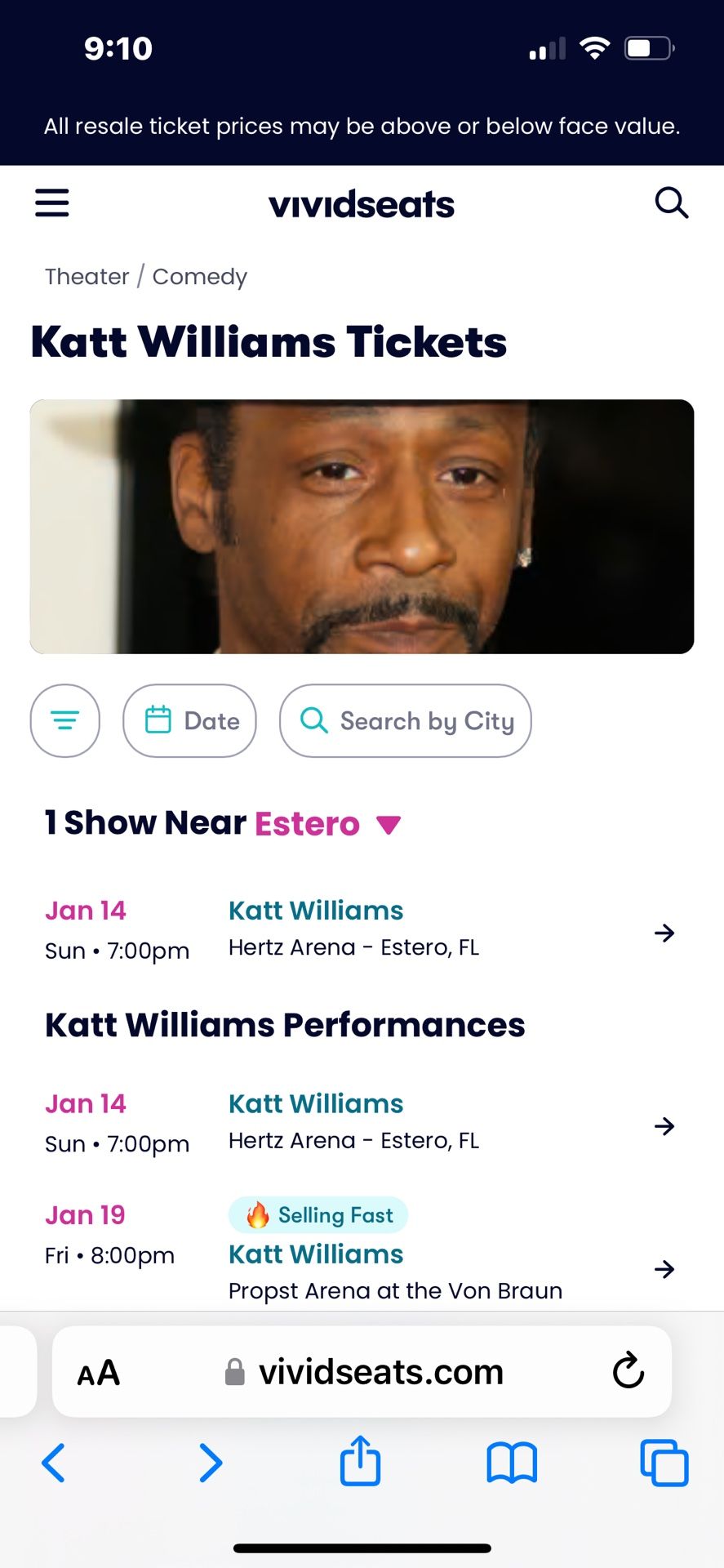 Katt Williams show tonight Estero