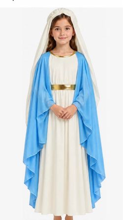 Girls Virgin Mary Nativity Costume Dress