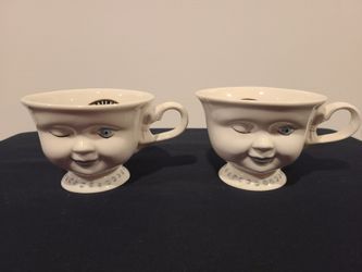 Vintage Baileys Winking Eye Helen Hunt Coffee Mug Set
