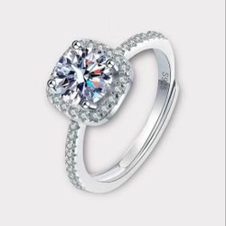 Need Gone Today - Moissanite Square Halo Ring