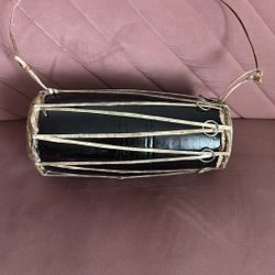 Madal Drum Wooden Nepali Folk Instrument Authentic Design Hand Carved Drum Madal for Fun