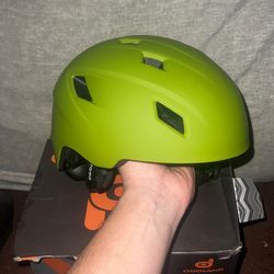 Forest Green Snowboard Ski Helmet W Goggles