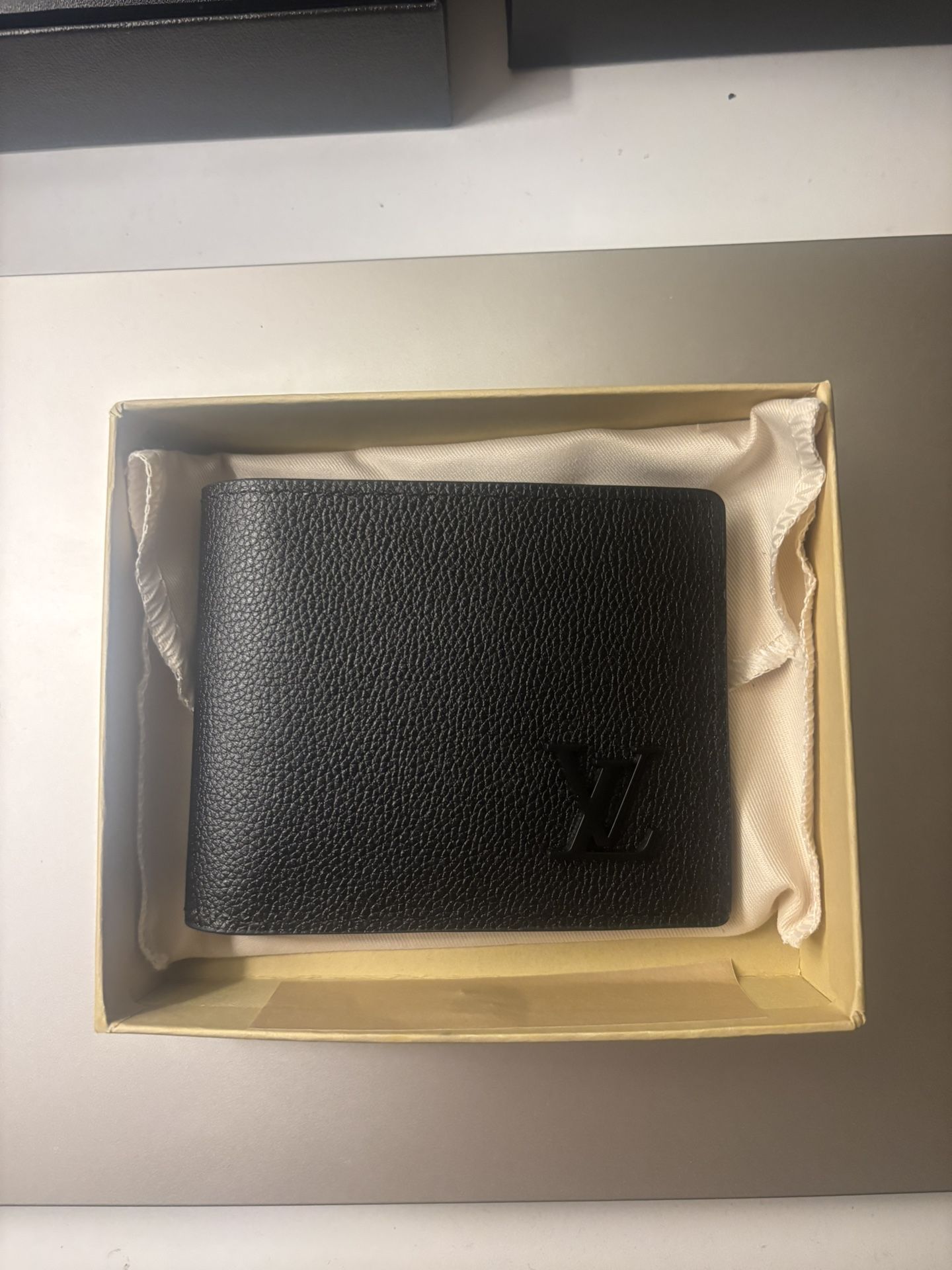 Louis Vuitton Black Calf Leather Marco Wallet